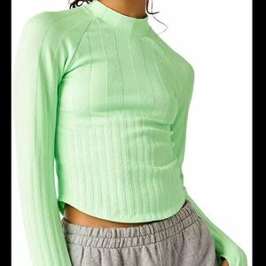 NWT! Free People Movement Offside Layer long sleeve ribbed top XS/S!
